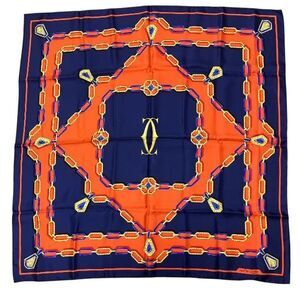 Cartier Must De Cartier Jewelry Pattern Brand Accessories Scarf Women's